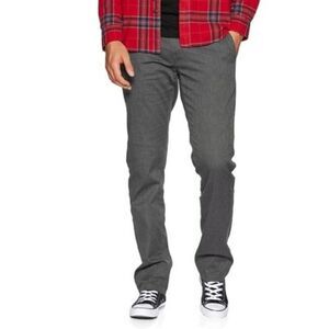 Meraki Mens Gray Heather Slash Pocket Flat Front Cuffed Button Dress Pant Size L